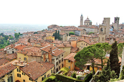 La parte alta della città di Bergamo